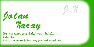 jolan naray business card